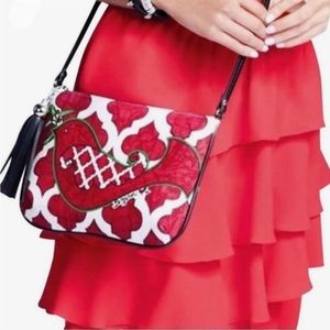 Brighton Red Love Dove Christmas Crossbody Bag